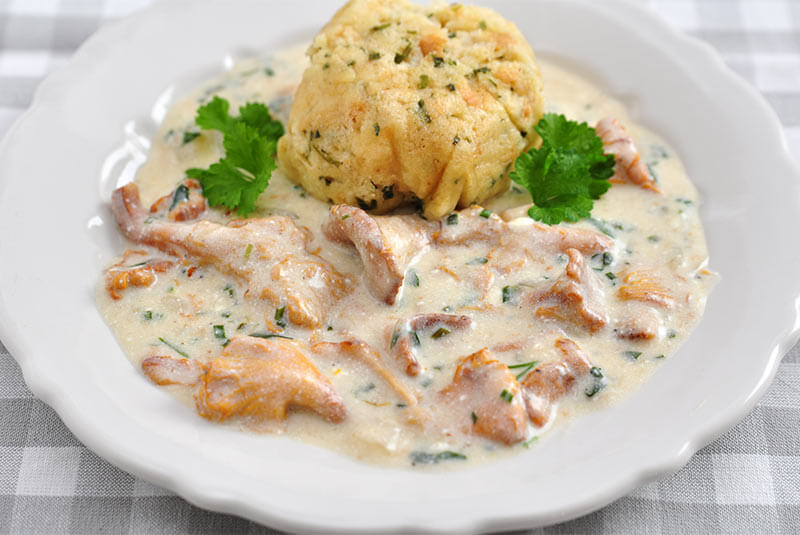 Pfifferlinge in Sahnesauce