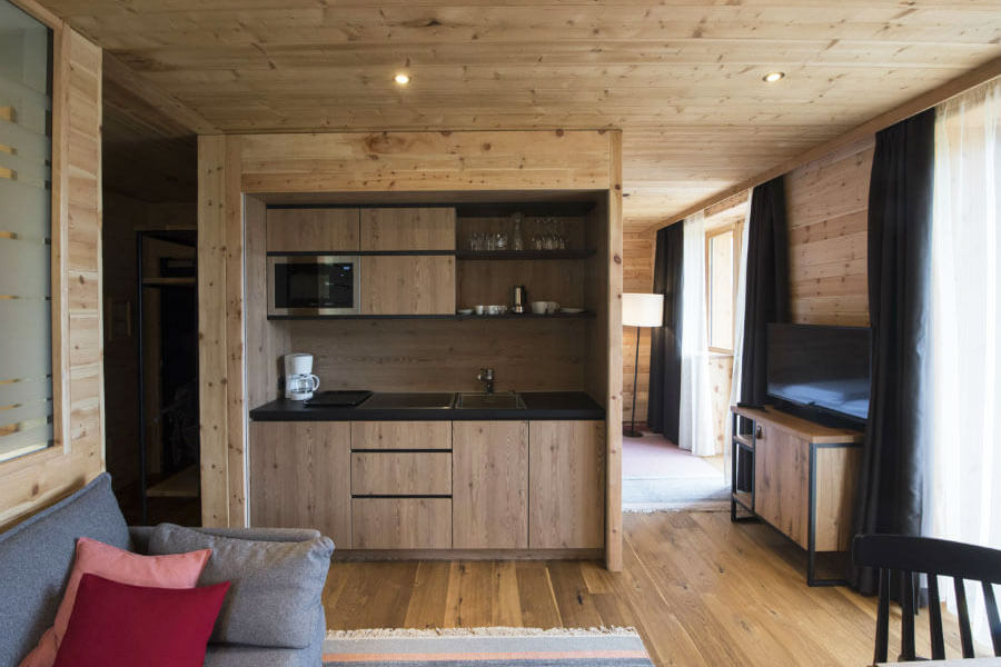 Zirbenappartement Sonnenuntergang