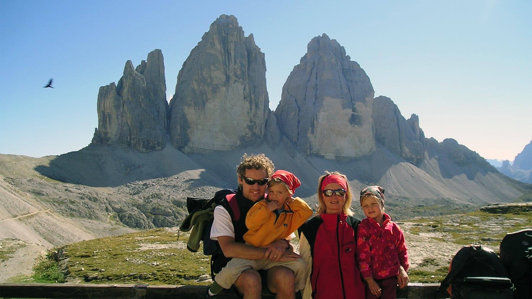 In front of the Tre Cime di Lavaredo