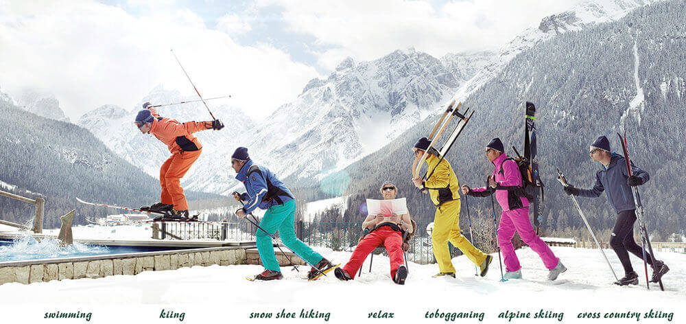 Tutte le attività invernali direttamente dal Berghotel - la macchina rimane nel garage