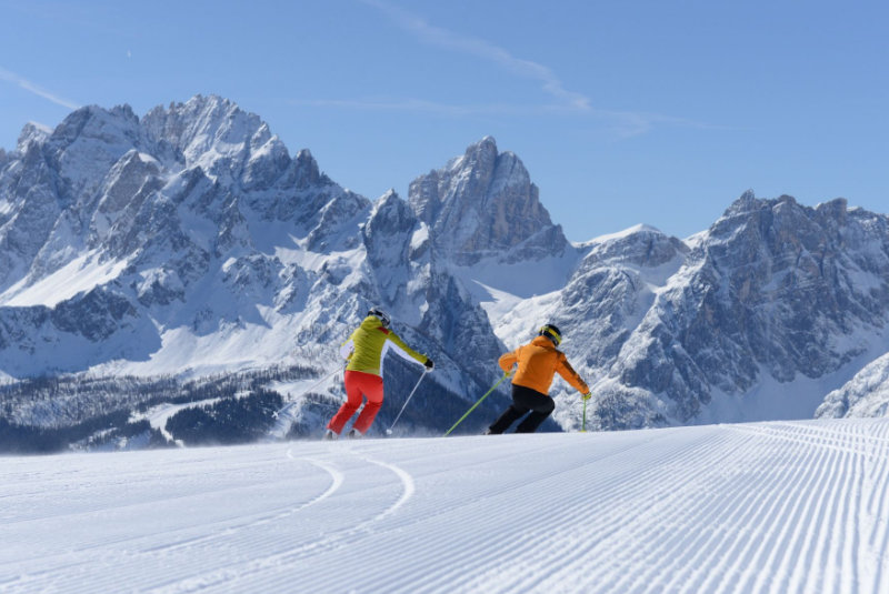 Skiing in the 3 Cime - Dolomites area