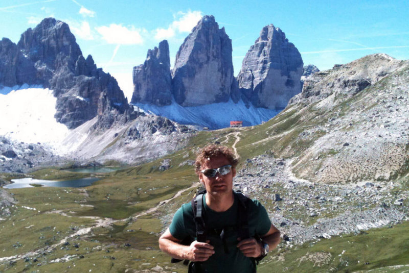 Hiking in the Dolomites of Sexten