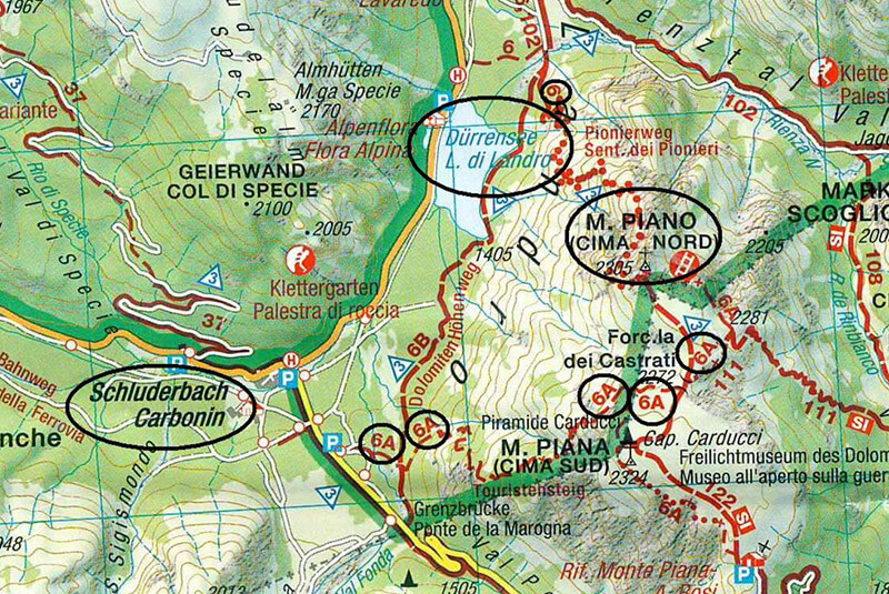 Klettersteig Monte Piano in den Sextner Dolomiten - Berghotel