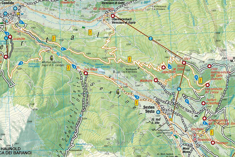 Map: Around the Dolomite Village
