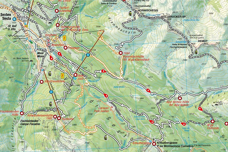 Karte: Mountainbike-Tour zur Coltrondo-Alm