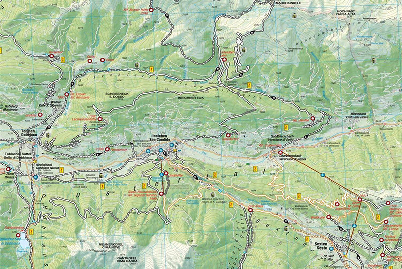Map: MTB Tour to Marchkinkele and Bonner hut