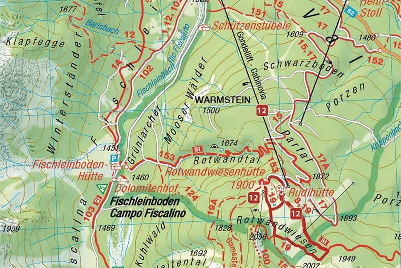 Karte: Der Familien-Rundwanderweg auf den Rotwandwiesen