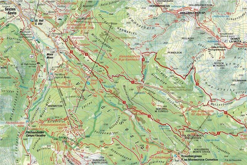 Karte: Sextner Almwanderung