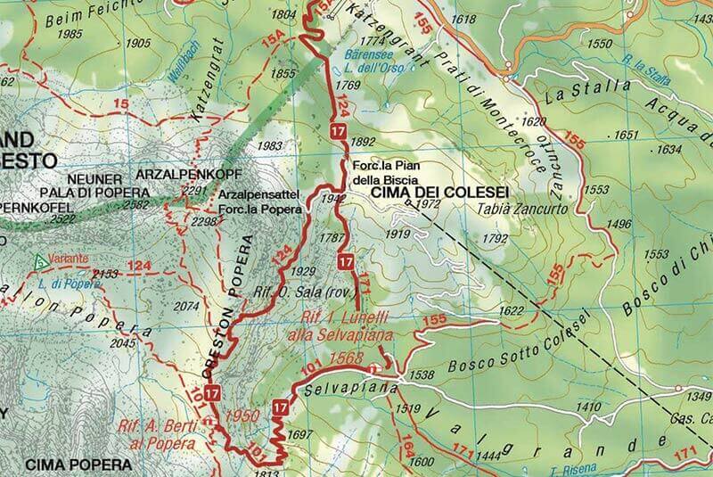 Hiking map: The hike to Berti Hut in the Val Grande Valley