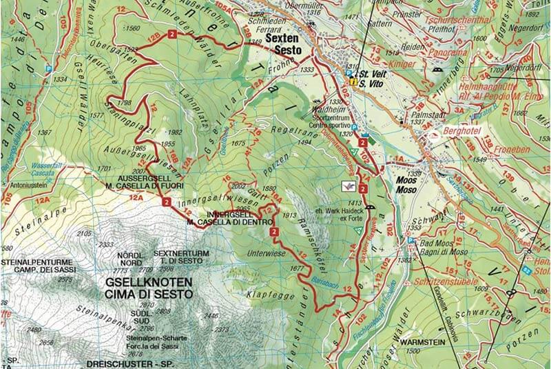 Hiking map: Hike to the meadows of Monte Gesell