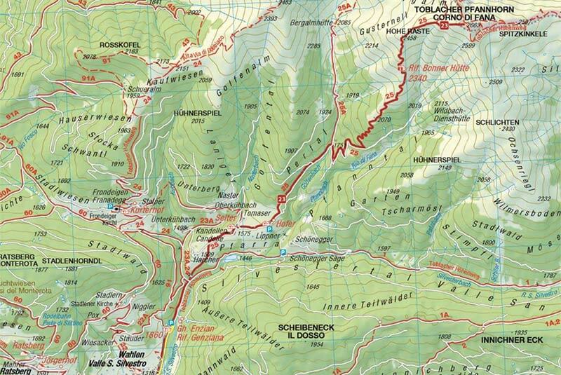 Karte: Wanderung auf das Pfannhorn