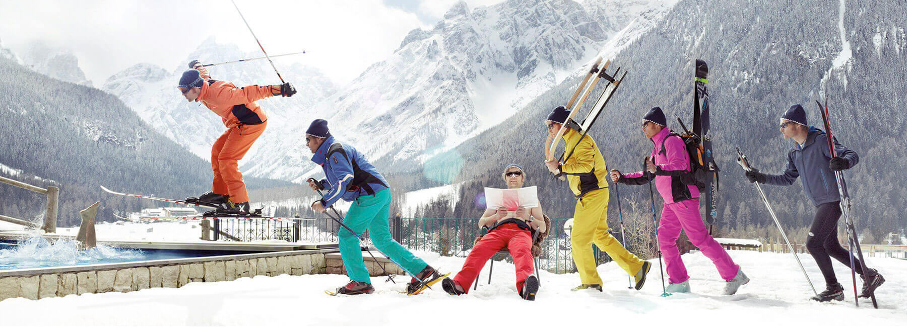 tutte le attività invernali direttamente dal Berghotel - l'auto rimane in garage