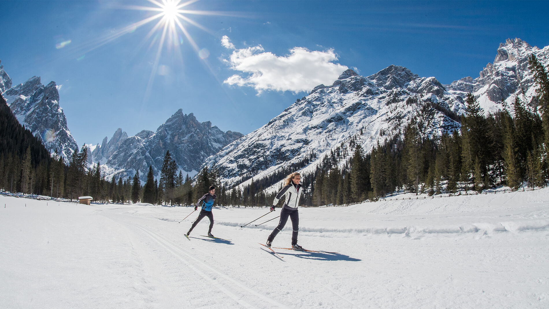 Langlaufen im Fischleintal in Sexten