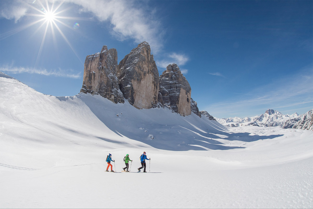 Con le ciaspole al rifugio Tre Cime