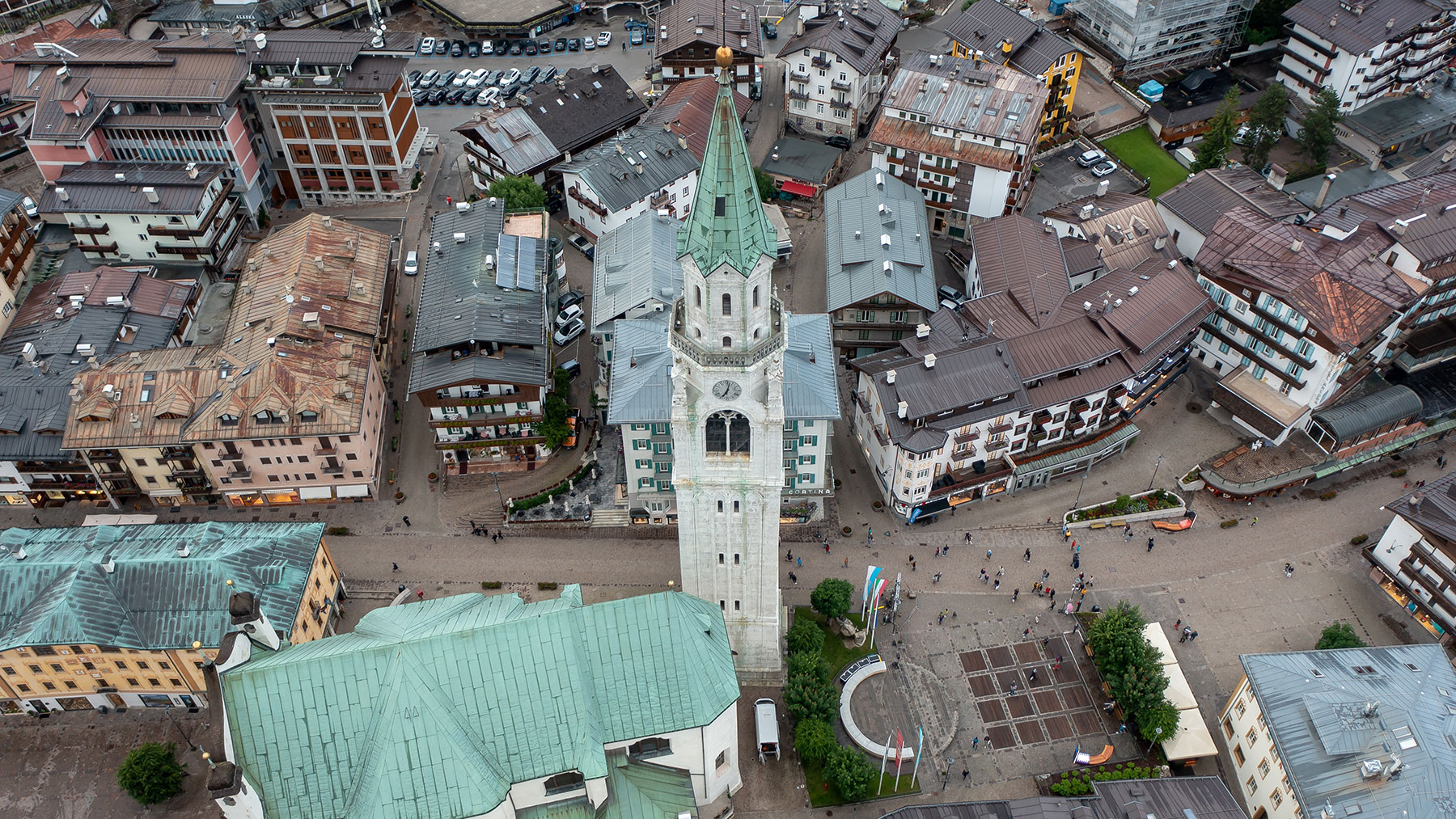Cortina d'Ampezzo from above