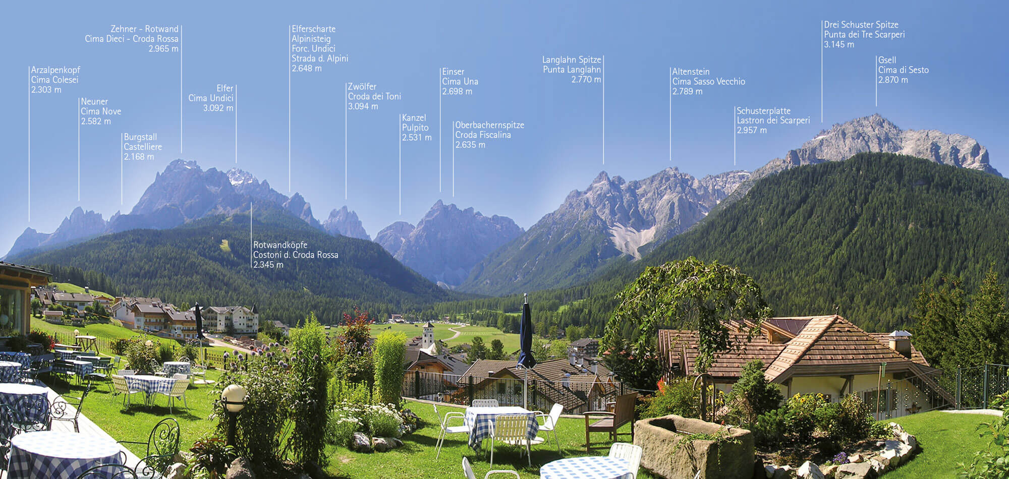 Blick auf die Sextner Sonnenuhr