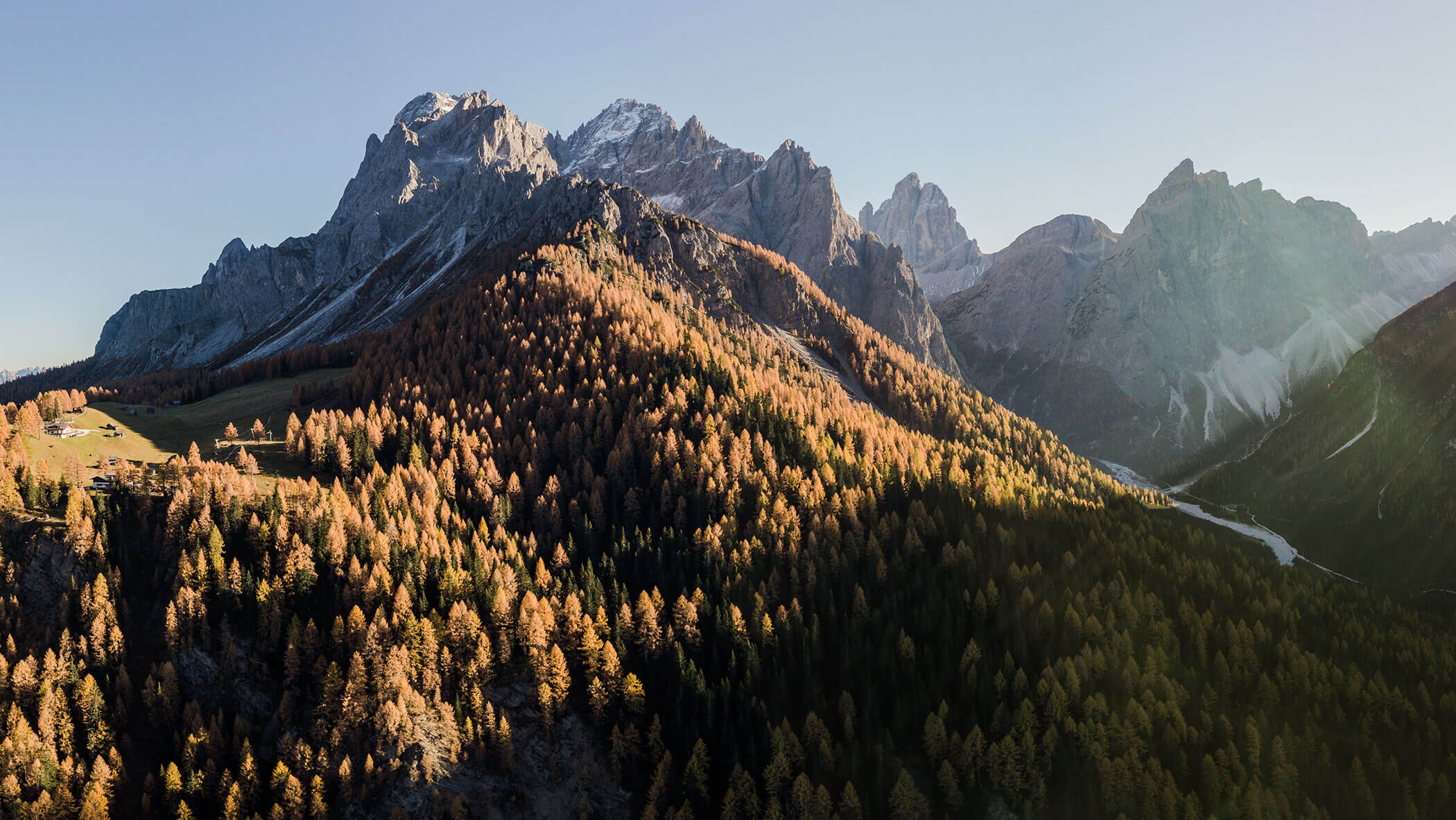 Blick ins Fischleintal und die Sextner Dolomiten