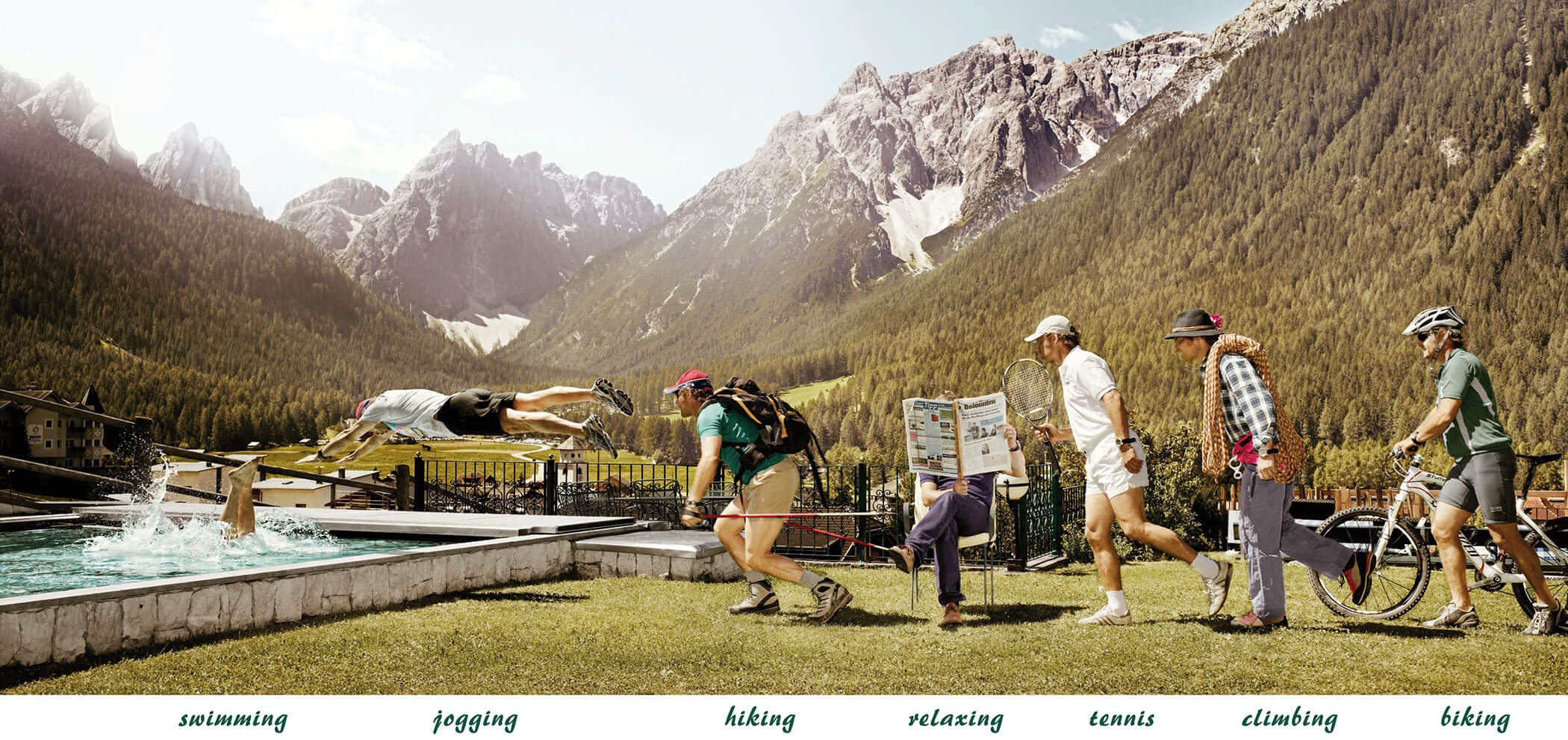 All the activities are starting directly from the Berghotel