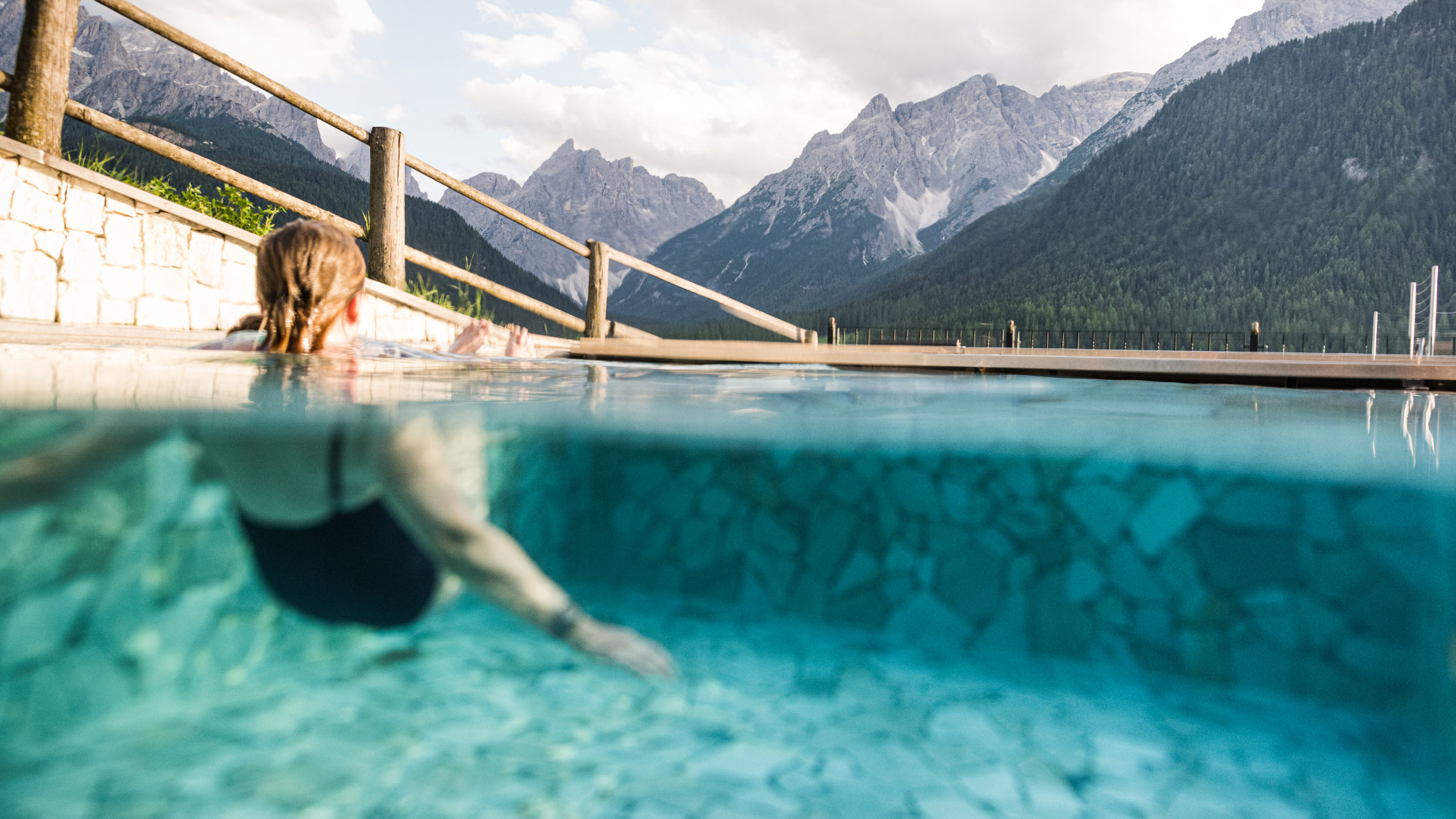 Outdoor pool of the Berghotel