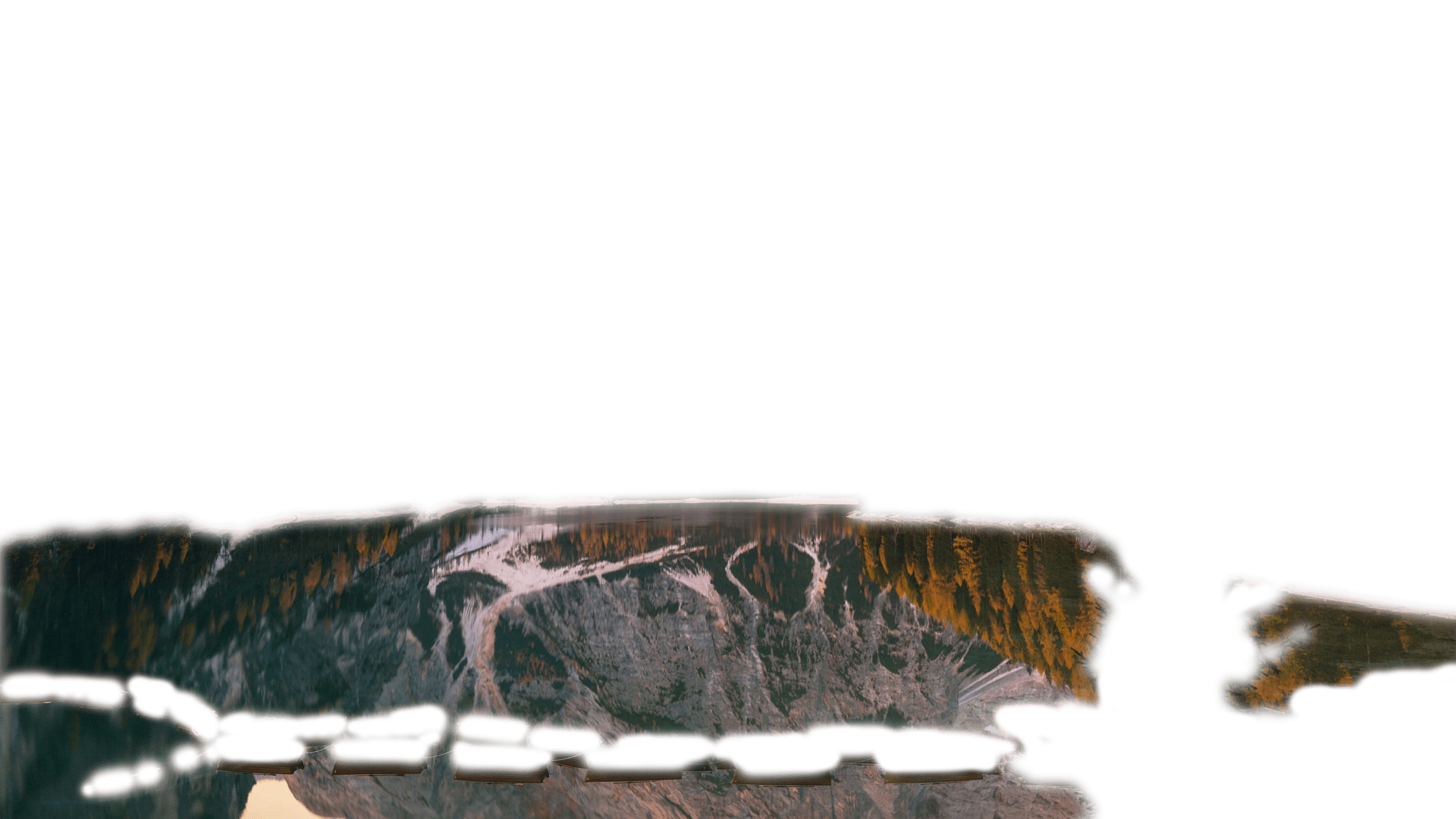 The Lake Braies in the evening – overlay