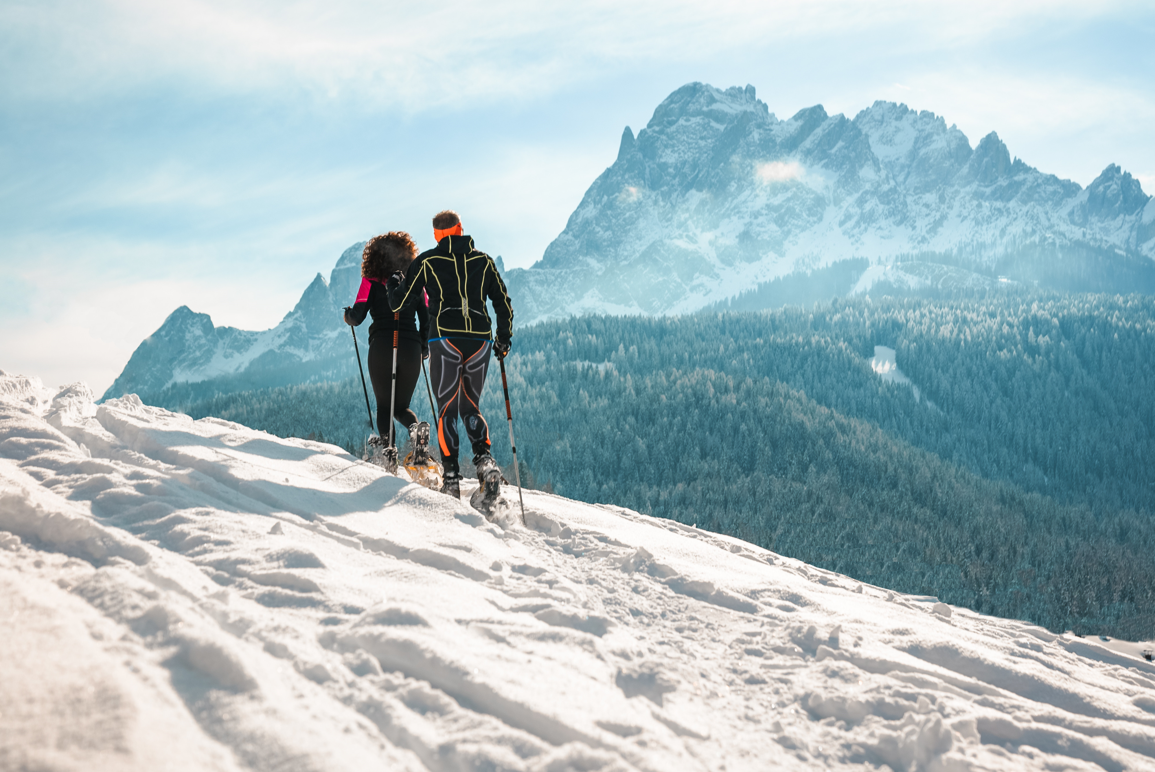 Schneeschuhwandern in den Sextner Dolomiten