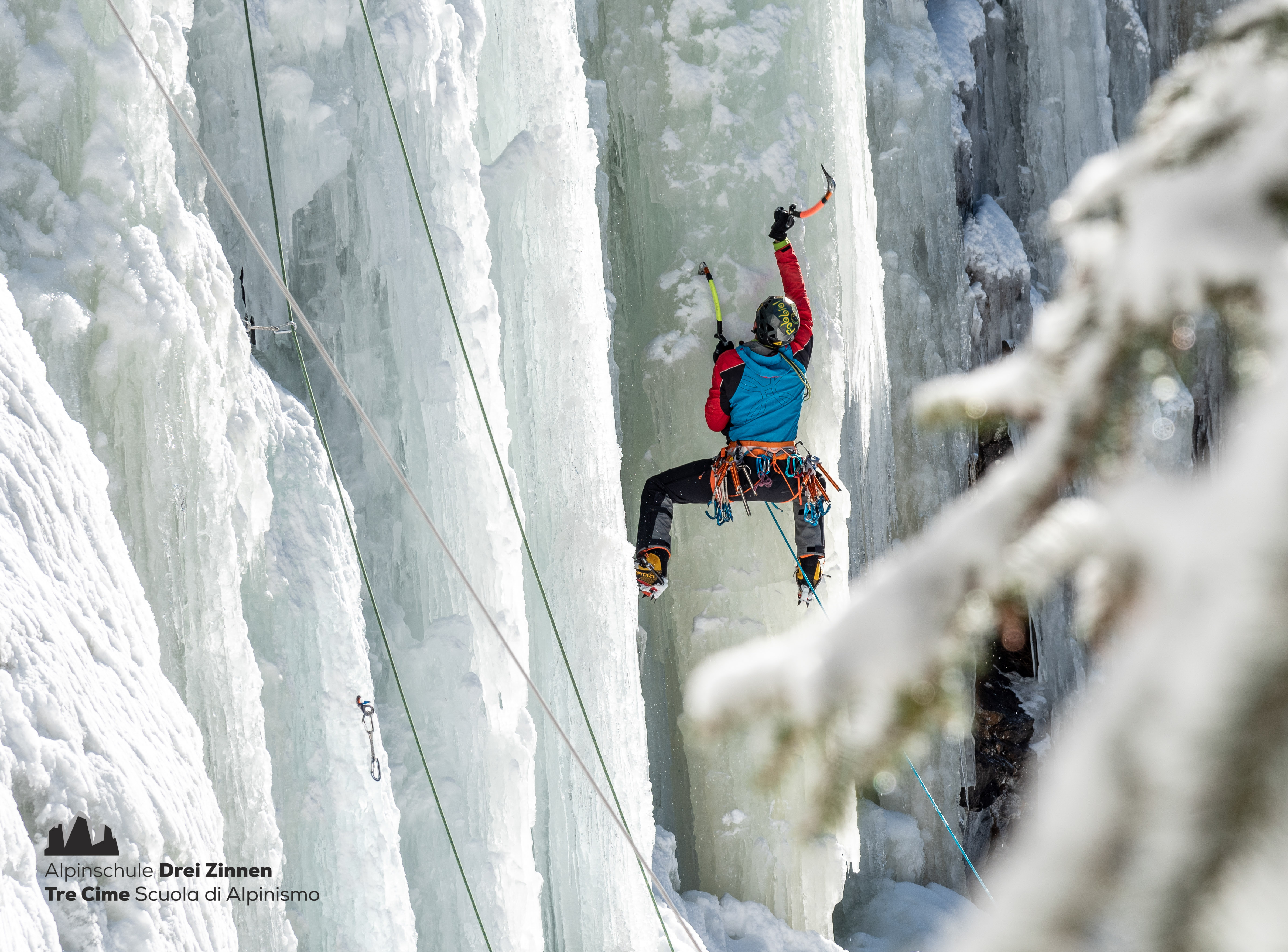 Ice rock climbing